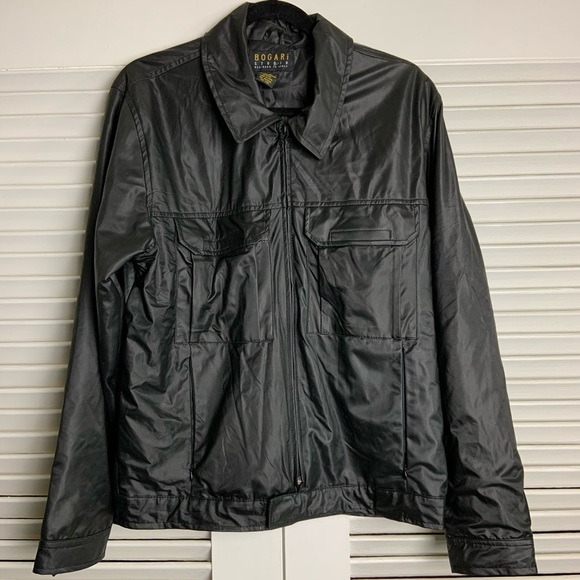 MD Shiny Black Bogari Studio Moto Jacket - Picture 2 of 8
